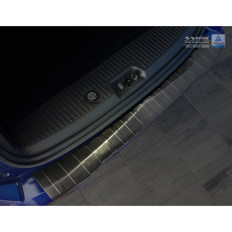Zwart RVS Achterbumperprotector  Ford Tourneo Courier/Transit Courier 2014- 'Ribs'