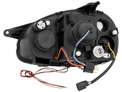 Koplampen Opel Corsa B 93-00  Angel Eyes zwart