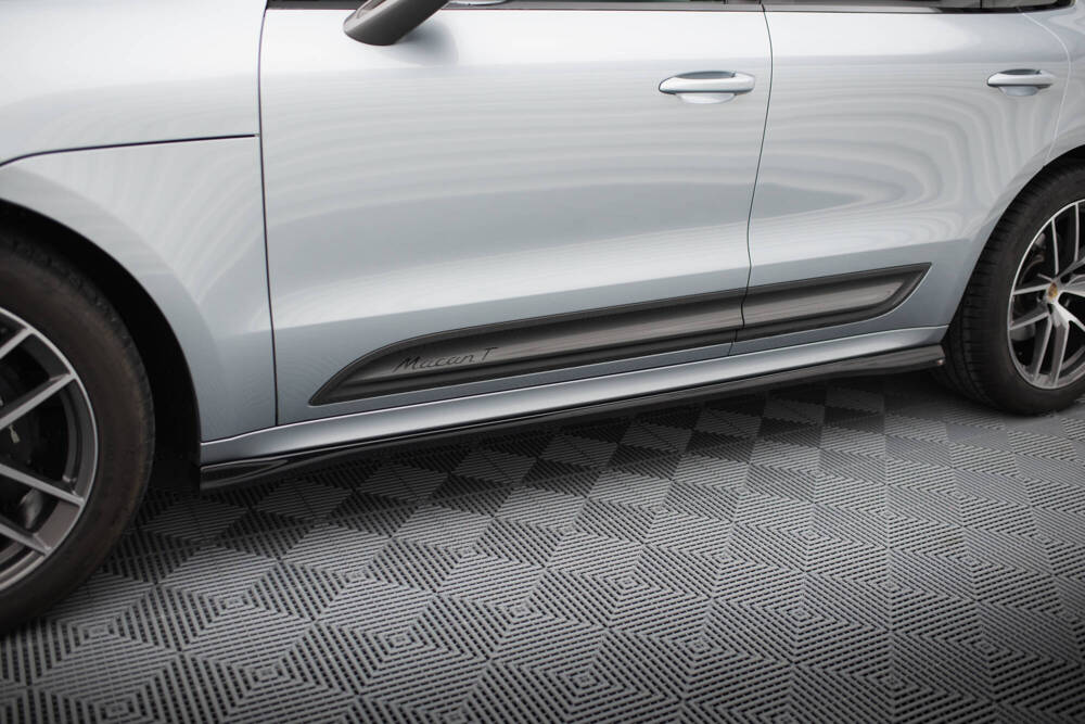 Zijskirts Porsche Macan Mk1 Maxton Glans Zwart