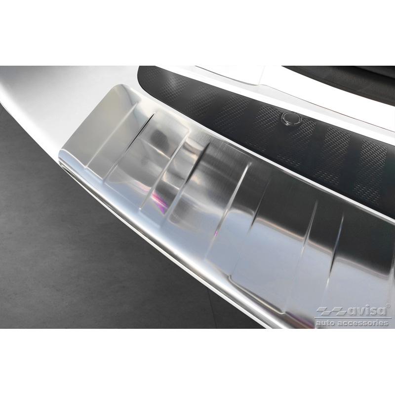 RVS Achterbumperprotector  Toyota RAV-4 III 2005-2008 & FL 2008-2012 'Ribs' (alleen geschikt zonder reservewiel)