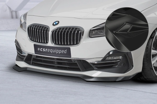 Voorspoiler BMW 2-Serie F45 Active Tourer 03/2018-2021 (LCI) Glans Zwart