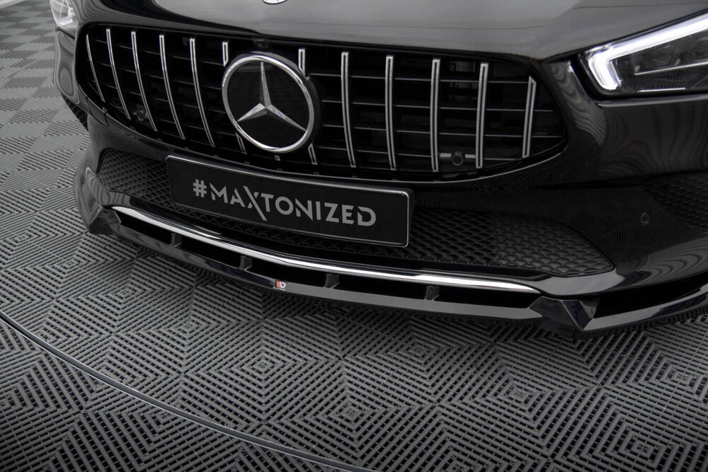 Voorspoiler V.2 Mercedes Benz CLA C118 Maxton Glans Zwart