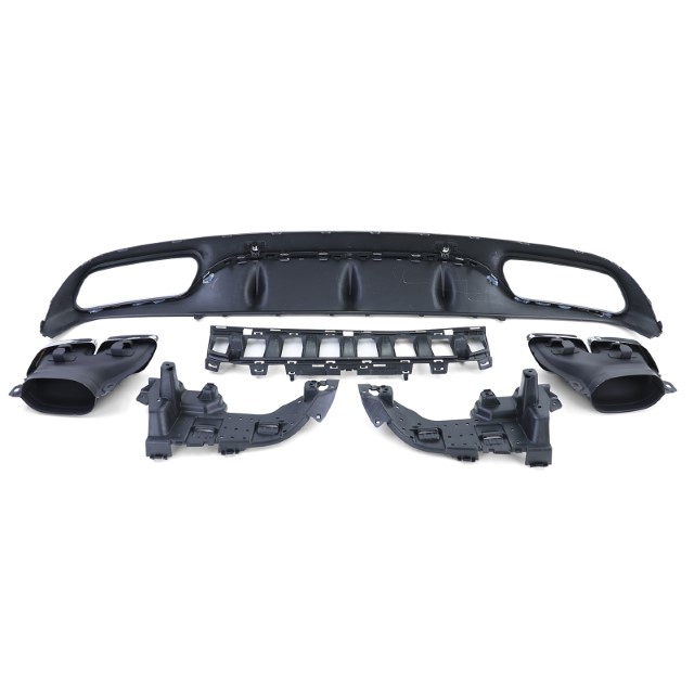 Diffusor Mercedes C205 A205 Coupe / Cabrio 15-19 C63 Design Chroom
