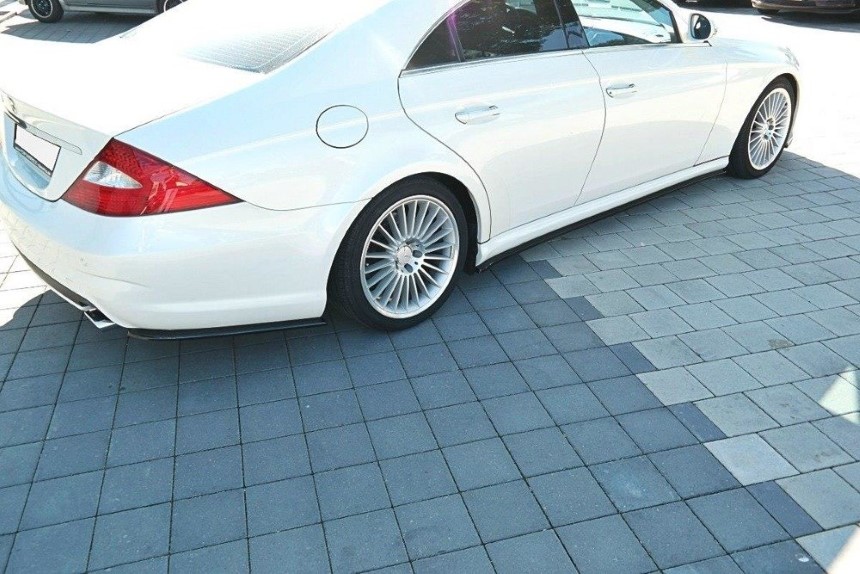 Achter zijskirts Mercedes CLS W219 55 AMG Maxton Design glans zwart