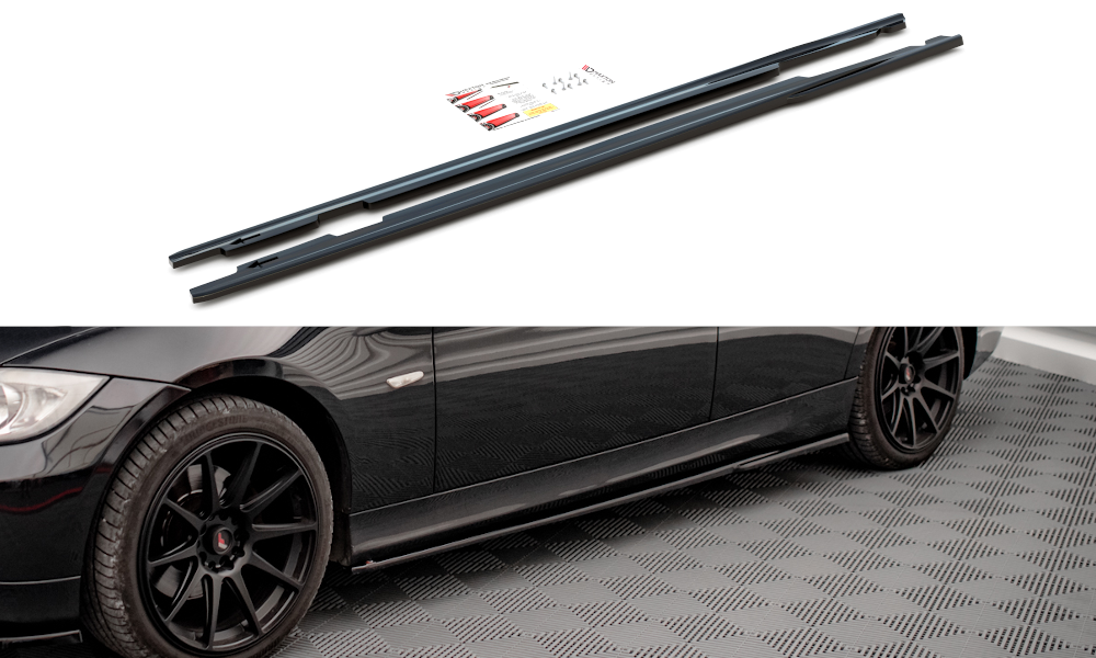 Zijskirts BMW 3-Serie E90 Maxton Glans Zwart