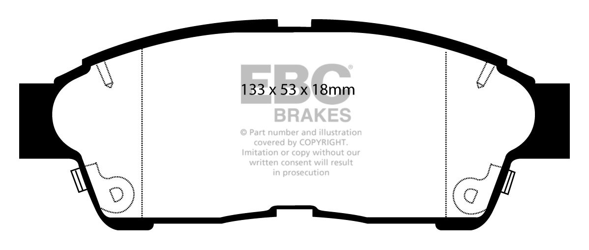 EBC Brakes TOYOTA Carina E 2.0 TD 96-98 Remblokken voorzijde gre