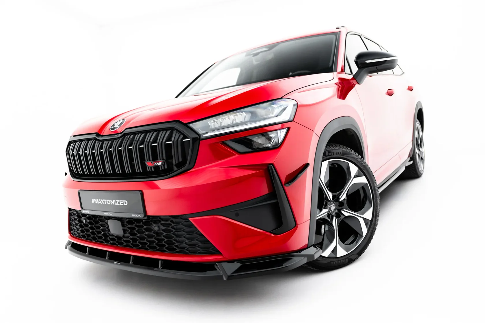 Voorspoiler Skoda Kodiaq RS Mk2 Glans Zwart