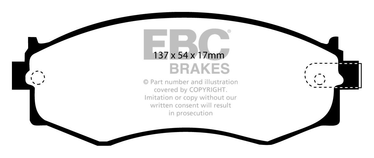 EBC Brakes NISSAN Primera 2.0 D (W10) 95-98 Remblokken voorzijde