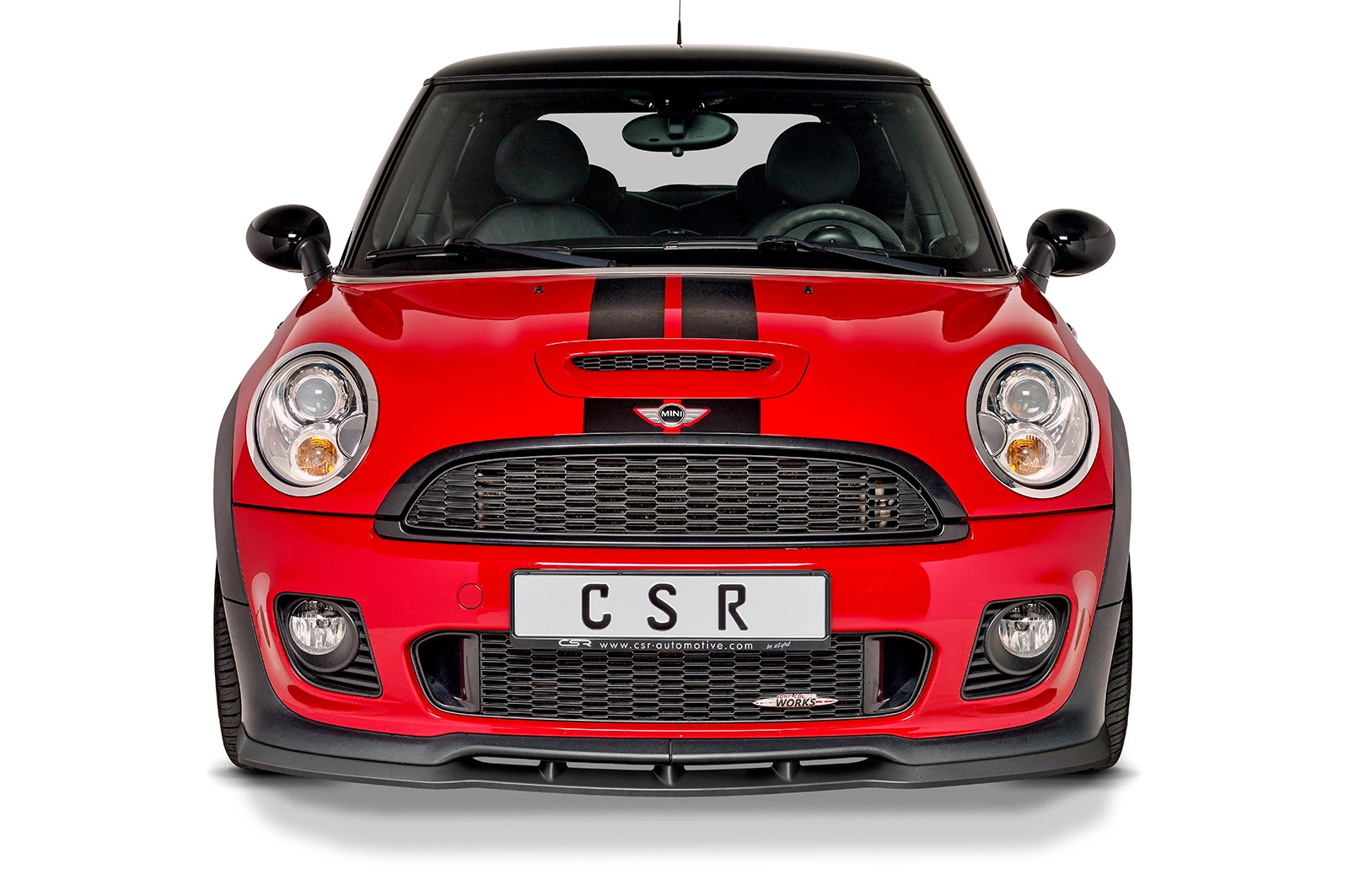 Voorspoiler Mini R56 John Cooper Works CSR glans zwart – 06/2006–11/2013