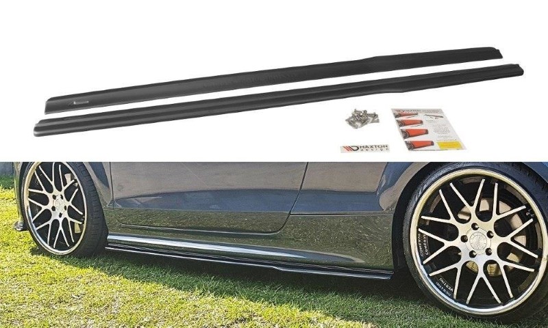 Zijskirts Diffusers Audi TT S/ TT S-Line 8J Glanzend Zwart