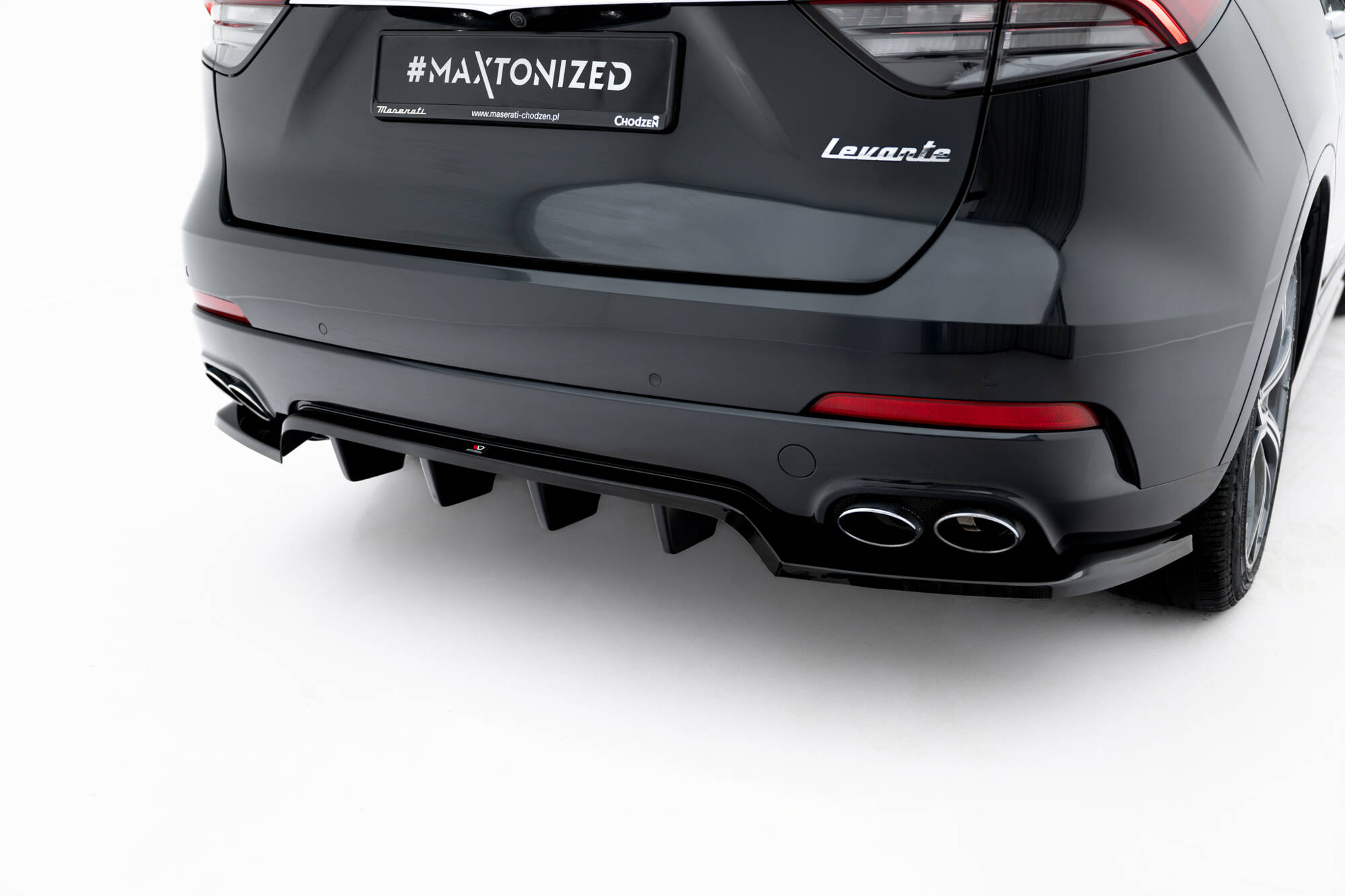 Achter Diffuser Maserati Levante GT MK1 Facelift maxton Glanzend zwart