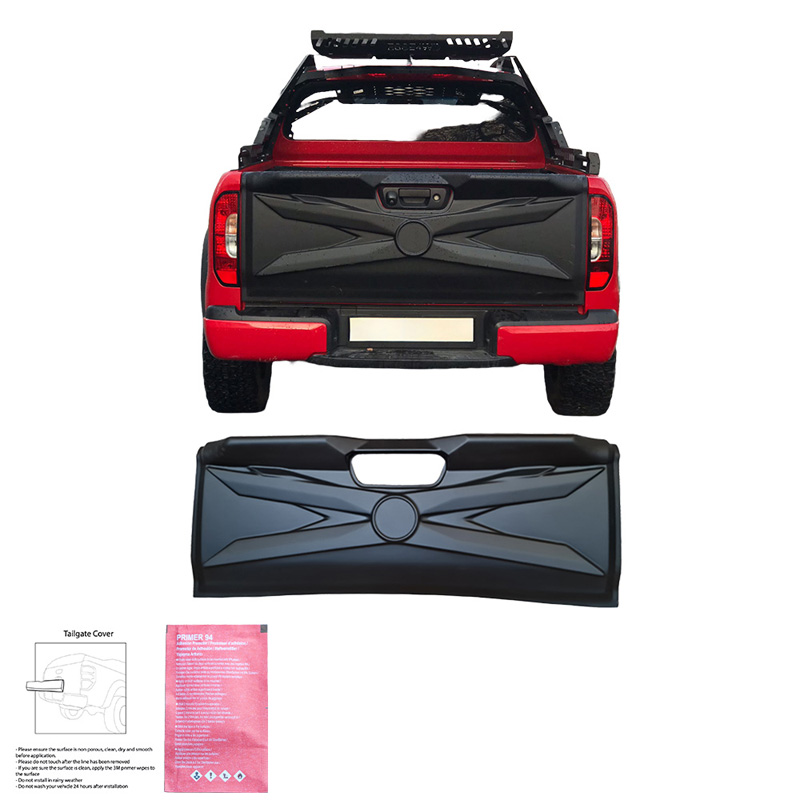 Achterklepcover  Mercedes X-Klasse W470 2017- - Matzwart