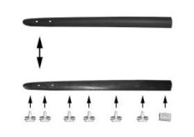 sierlijst, 4/5 drs, voorportier, rechts Renault Clio, 1998-2001