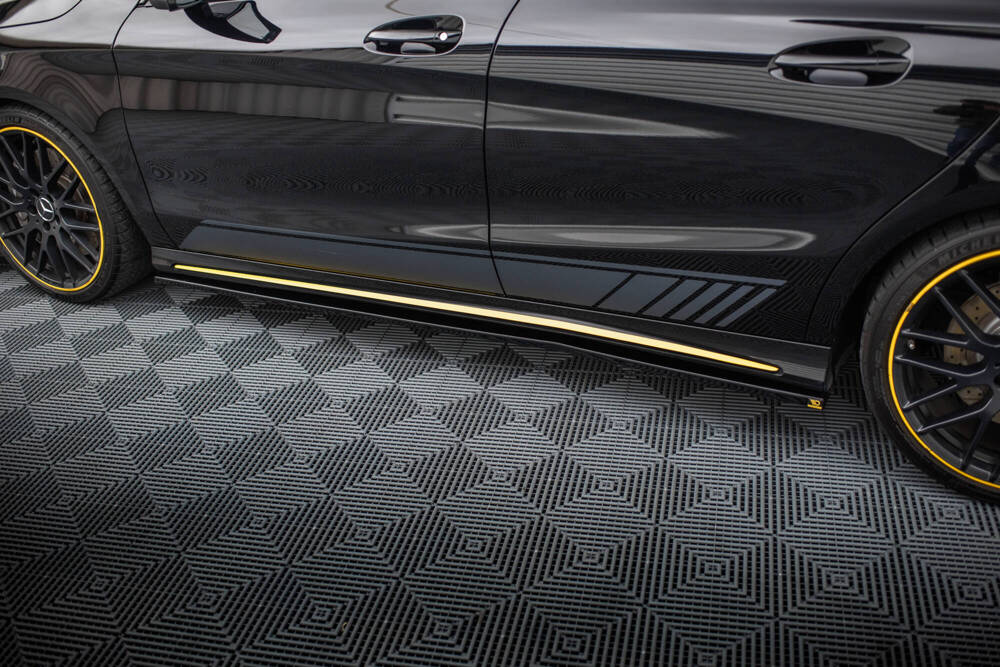 Zijskirts Mercedes-AMG CLA 45 C117 FL Maxton Glans Zwart