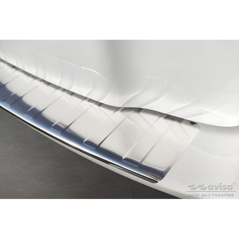RVS Achterbumperprotector  Toyota RAV-4 III 2005-2008 & FL 2008-2012 'Ribs' (alleen geschikt zonder reservewiel)