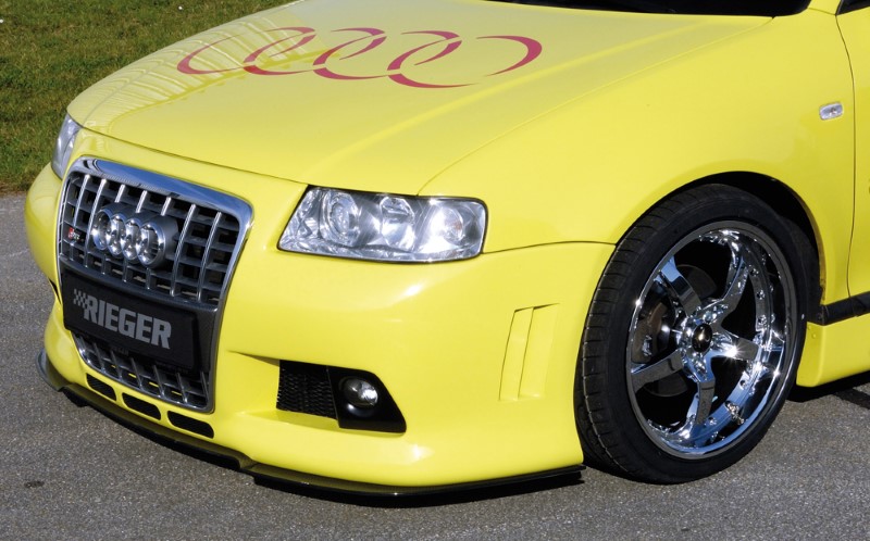 Carbon-Look Spoilerzwaard gevormd voor Voorbumper Audi A3 8L S3-