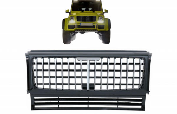 Grill Mercedes W463 G-Klasse 90-14 GT-R Panamericana Design Piano Zwart/Chroom