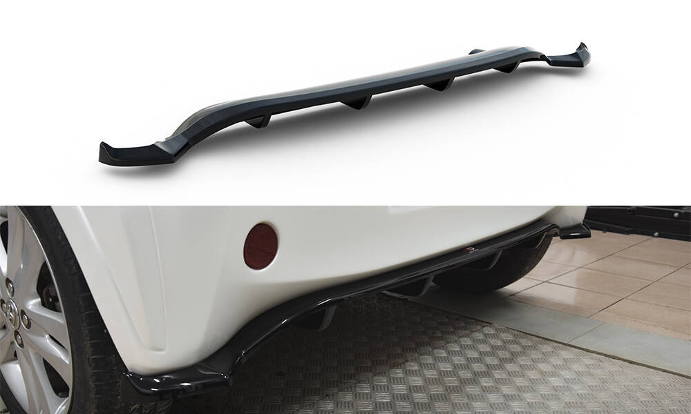 Achterbumper diffusor Toyota IQ Glans Zwart Maxton