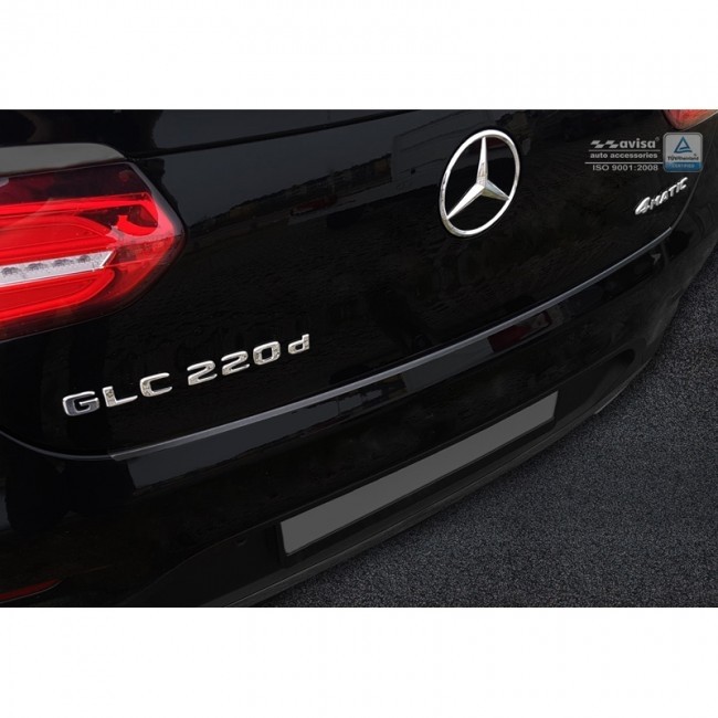 Achterbumperprotector Mercedes GLS Coupe 2016- 'Ribs' Zwart RVS