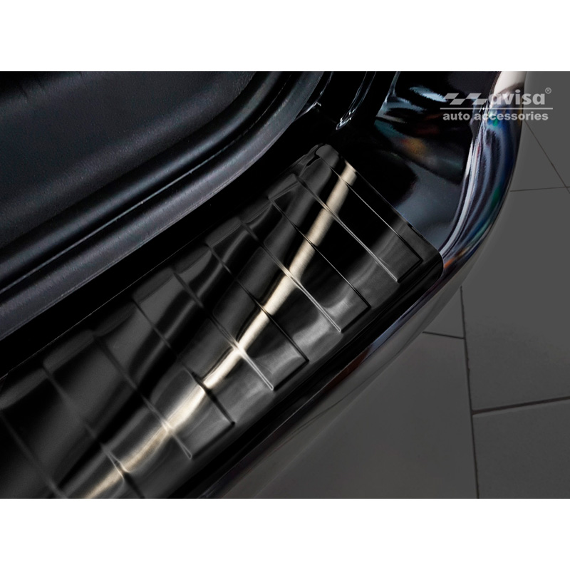 Zwart RVS Achterbumperprotector  Citroën Berlingo (Multispace) & Peugeot Partner 2008-2015 & 2015-2018 & 2018- & Peugeot Rifter 2018- & Opel Combo E 2018- & Toyota Proace City/Verso 2019- & Fiat Doblo 2022-