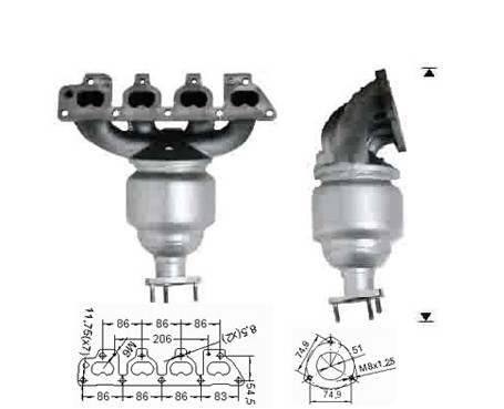 Opel CORSA C 1.4i 16V 1389 cc 66 Kw / 90 cv Z14XE Magnaflow CAT