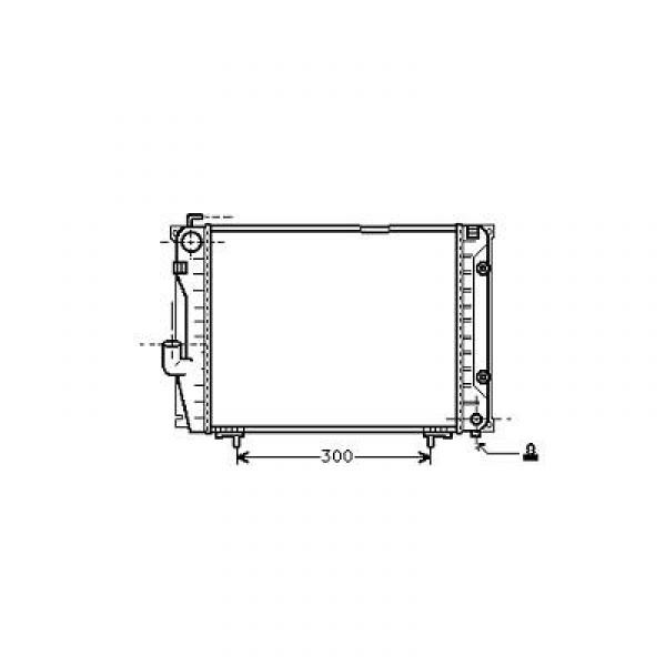 Radiator D-BENZ W 124. 85-96 450x370 260-320 V24 T -AC