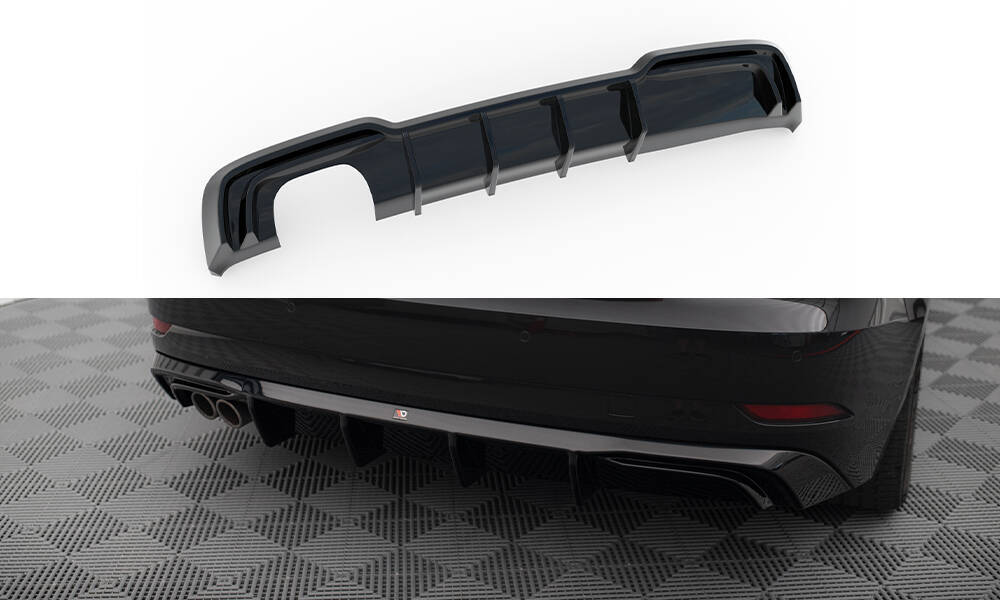 Diffuser Audi A3 Sportback 8V FL Maxton Glans Zwart