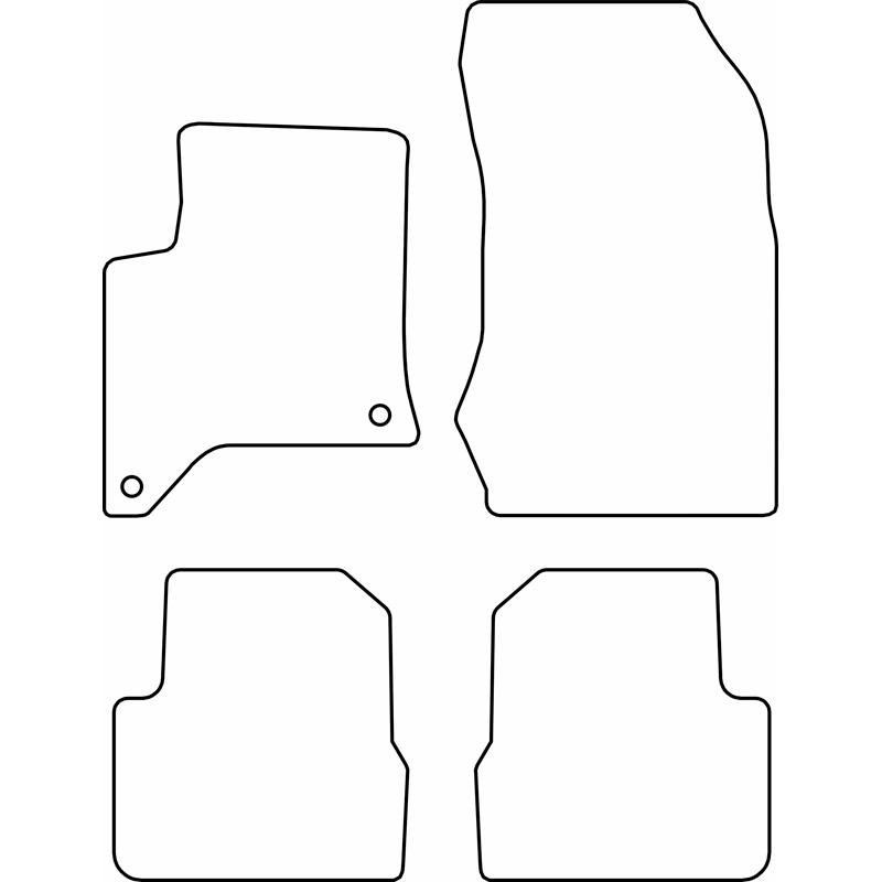 Automatten Velours  Opel Corsa F Hybrid & Peugeot 208 II Hybrid 2024-