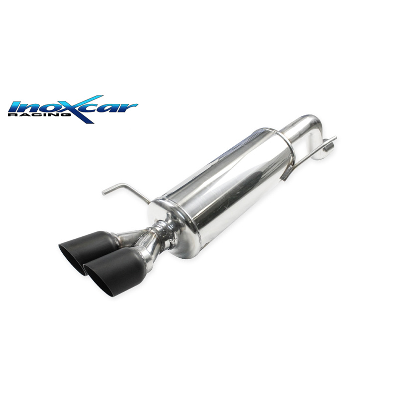 100% RVS Sportuitlaat  Fiat Grande Punto 1.4T-Jet (155pk) 2007- 2x80mm Ceramic Black (Ø60mm)