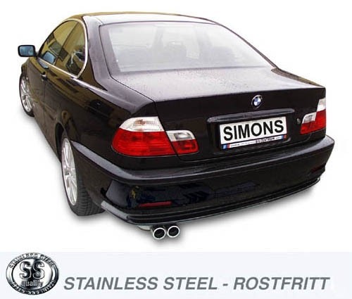 Simons Uitlaatsysteem af kat. BMW 3-serie E46 1999>