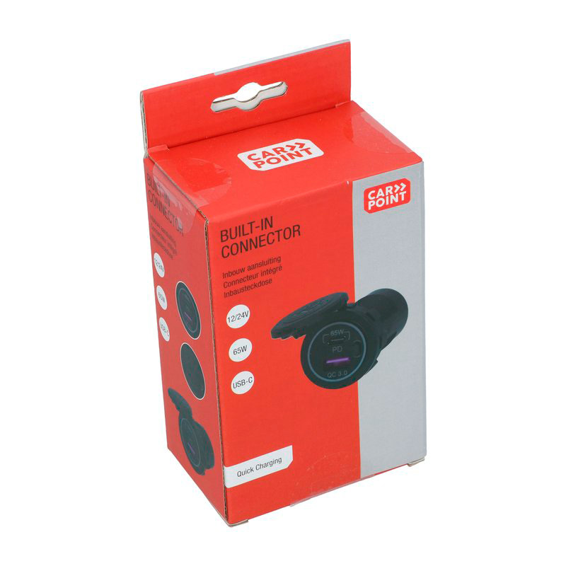 Carpoint Inbouw Aansluiting USB-A / USB-C 65W Snellader