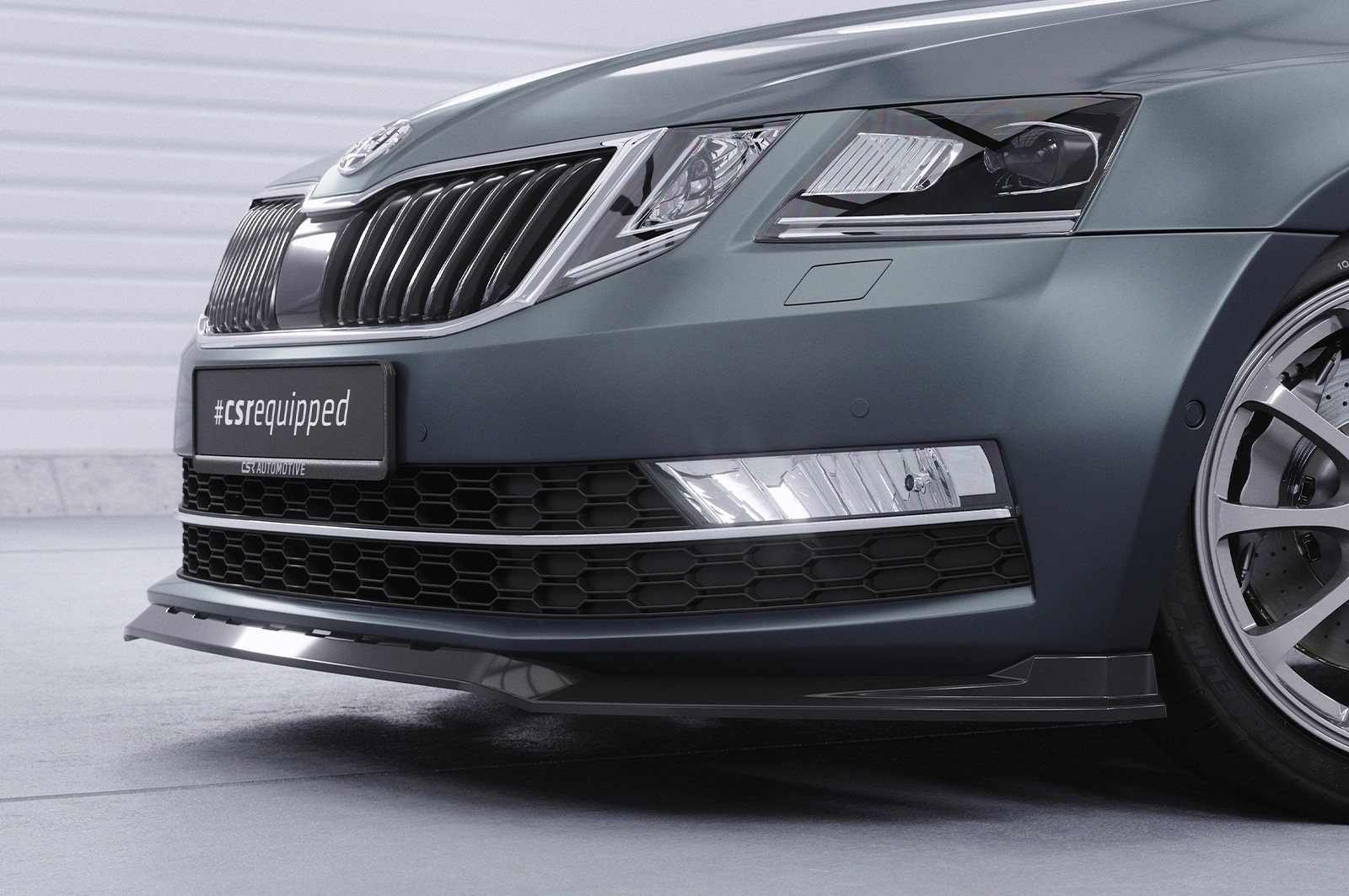 Voorspoiler Skoda Octavia 3 Glans Zwart (2016-2019) van CSR Automotive