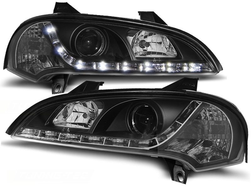 Koplampen Opel Tigra DRL look Devil Eyes zwart