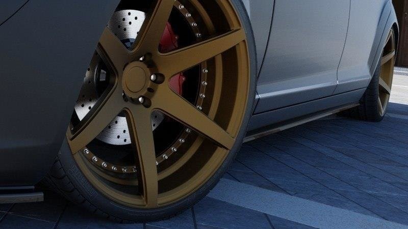 Zijskirts Mercedes S-Klasse W221 Maxton Design glans zwart