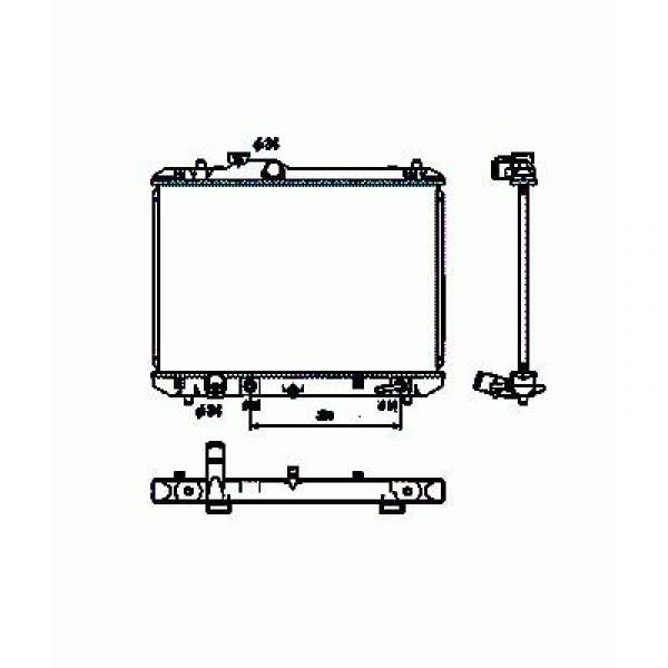 Radiator SWIFT RS 413 05->> 375x555x16 1.3I+1.5I-16V +/-AC