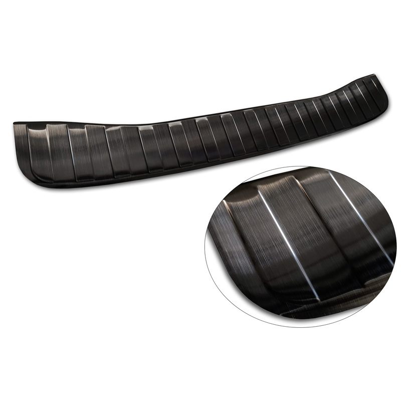Zwart RVS Achterbumperprotector  Toyota Corolla XII HB 2019- (incl. GR-Sport) 'Ribs'