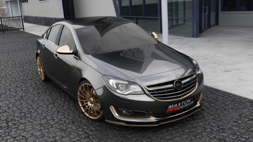 Voorspoiler Opel Insignia Maxton Design glans zwart facelift