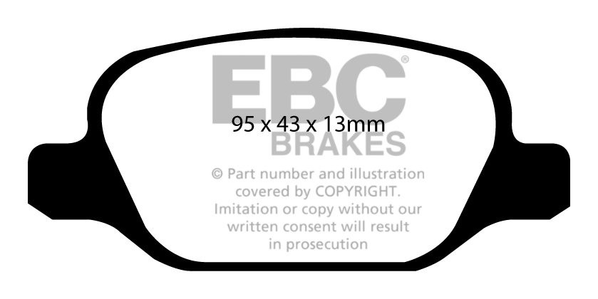 EBC Brakes FIAT Punto 1.8 2001-2002 Remblokken achterzijde green