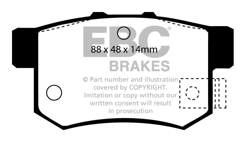 EBC Brakes ROVER 600 2.0 TD 95-96 Remblokken achterzijde