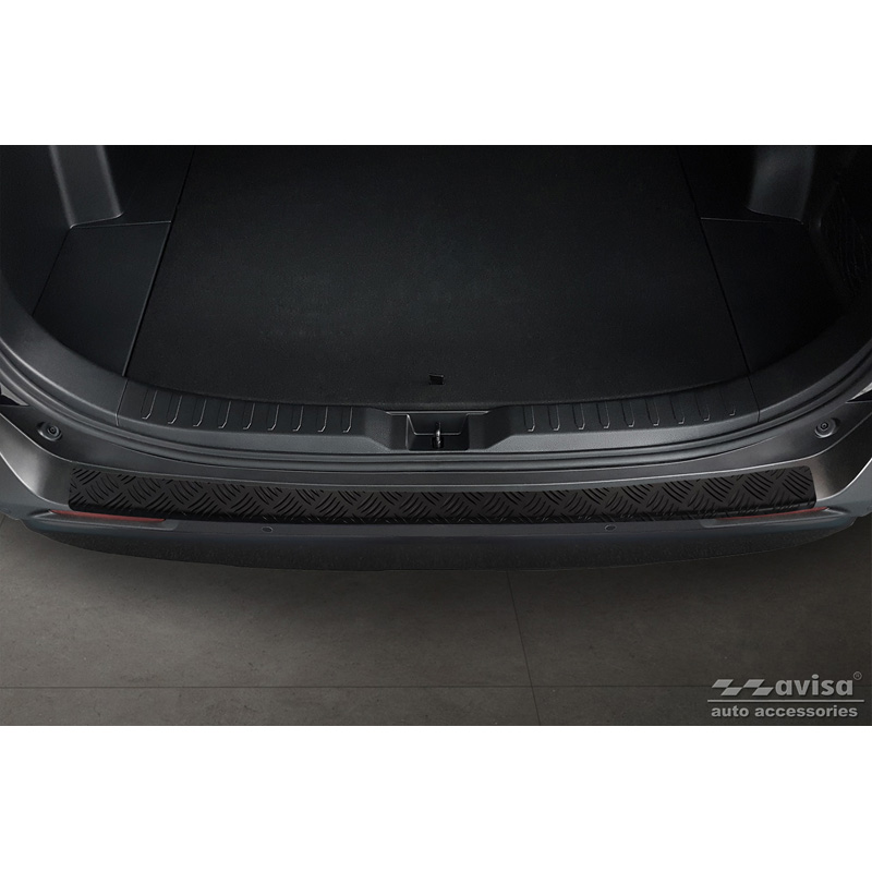 Matzwart Aluminium Achterbumperprotector  Toyota RAV4 (5th Gen.) 2018- & Suzuki Across 2020- 'Riffled Plate'