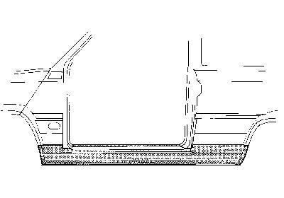 dorpel, rechts Fiat Panda, 1986-2003