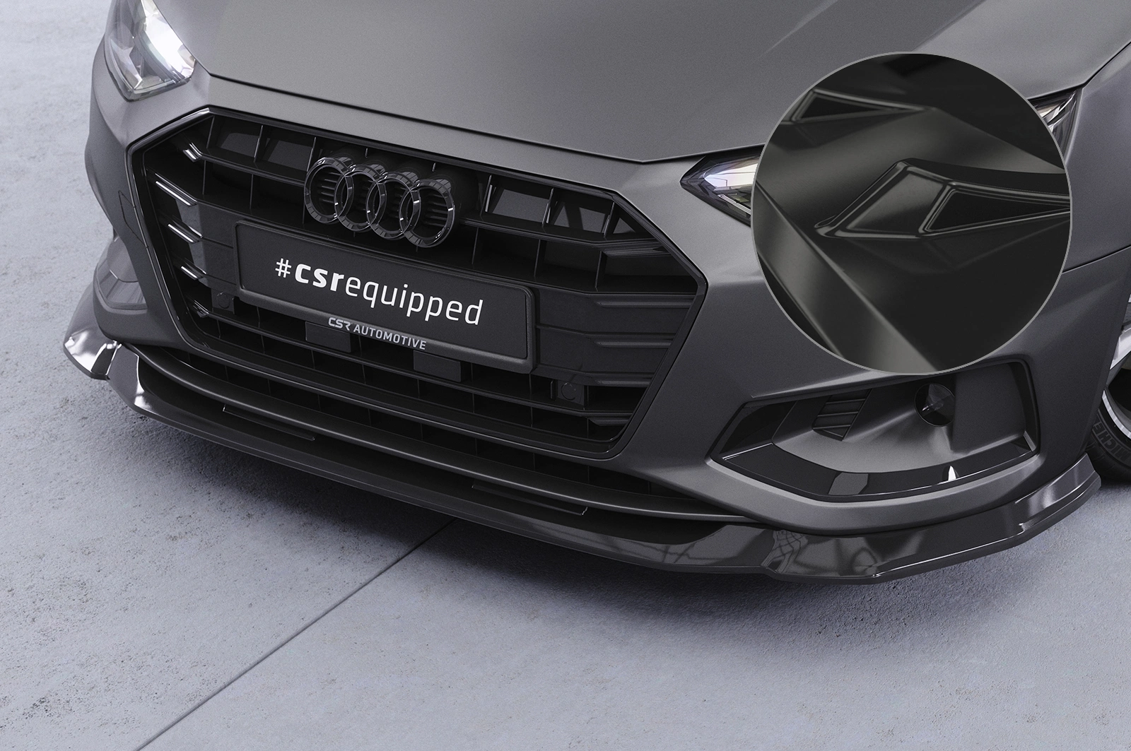 Voorspoiler Audi A4 B9 (Typ 8W) Facelift Glans Zwart – CSR Automotive