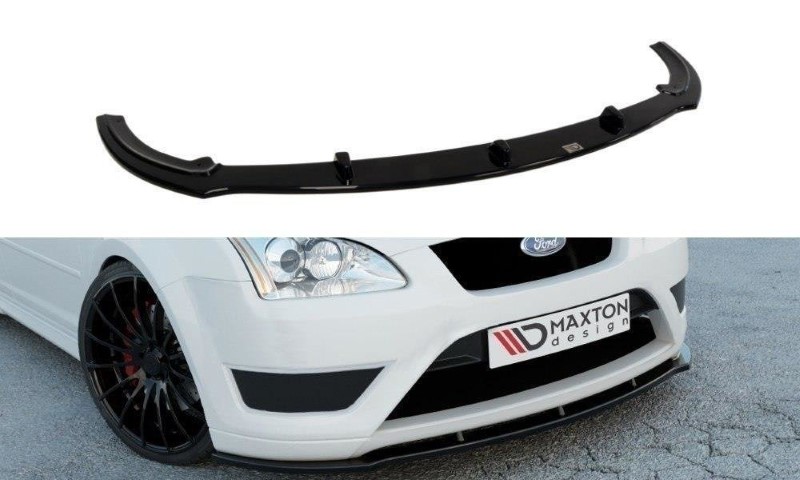 Voorspoiler Ford Focus ST Mk2 V.1 Glanzend Zwart