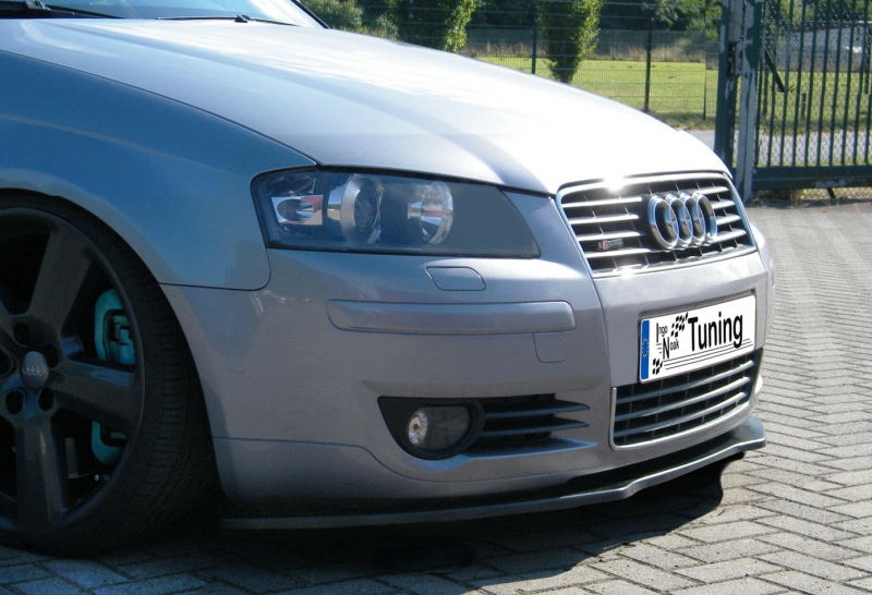 Voorspoiler Audi A3 8P Glans Zwart