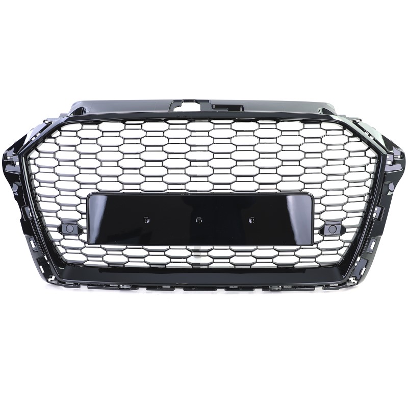 Grill Audi A3 8V RS3 look 17-20 Glans Zwart
