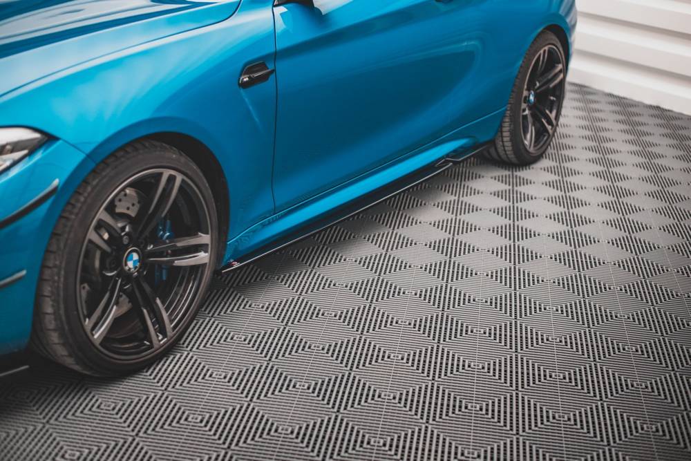 Zijskirts V.2 BMW M2 F87 Maxton Glans Zwart