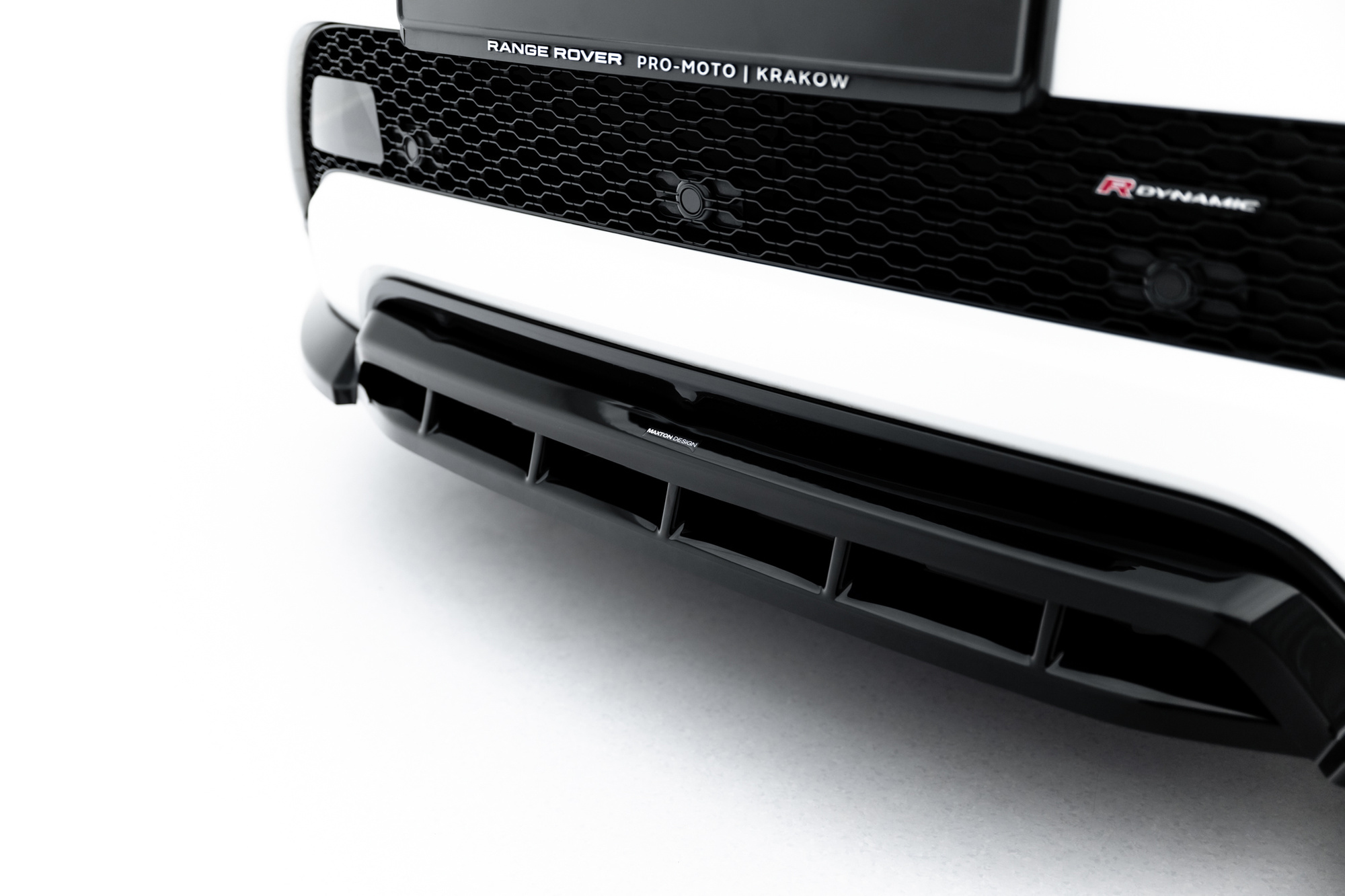 Voorspoiler Land Rover Range Rover Evoque Dynamic Mk2 (2018–2023) Glans Zwart