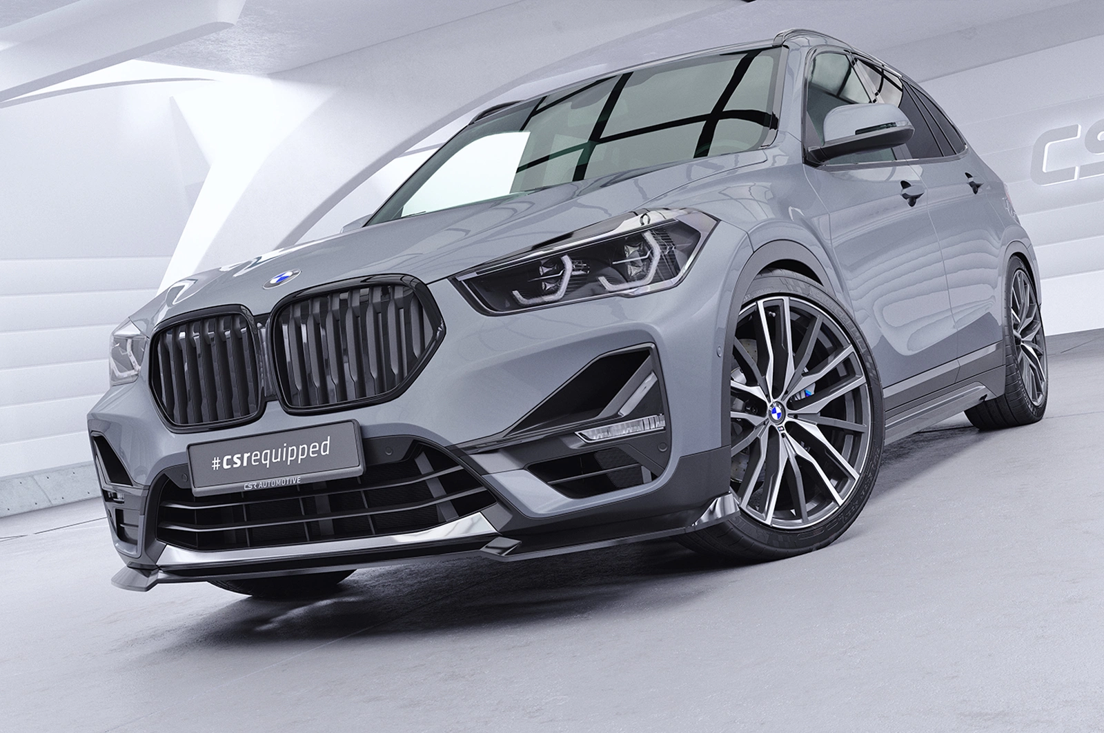 Voorspoiler BMW X1 (F48) glans zwart 2019–