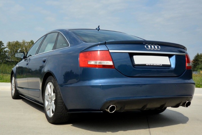 Zijskirts Diffusers Audi A6 S-Line C6 / C6 FL Glanzend Zwart