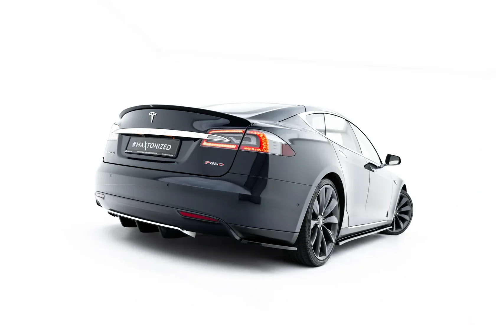 Diffuser Tesla Model S Mk1 Maxton Glans Zwart